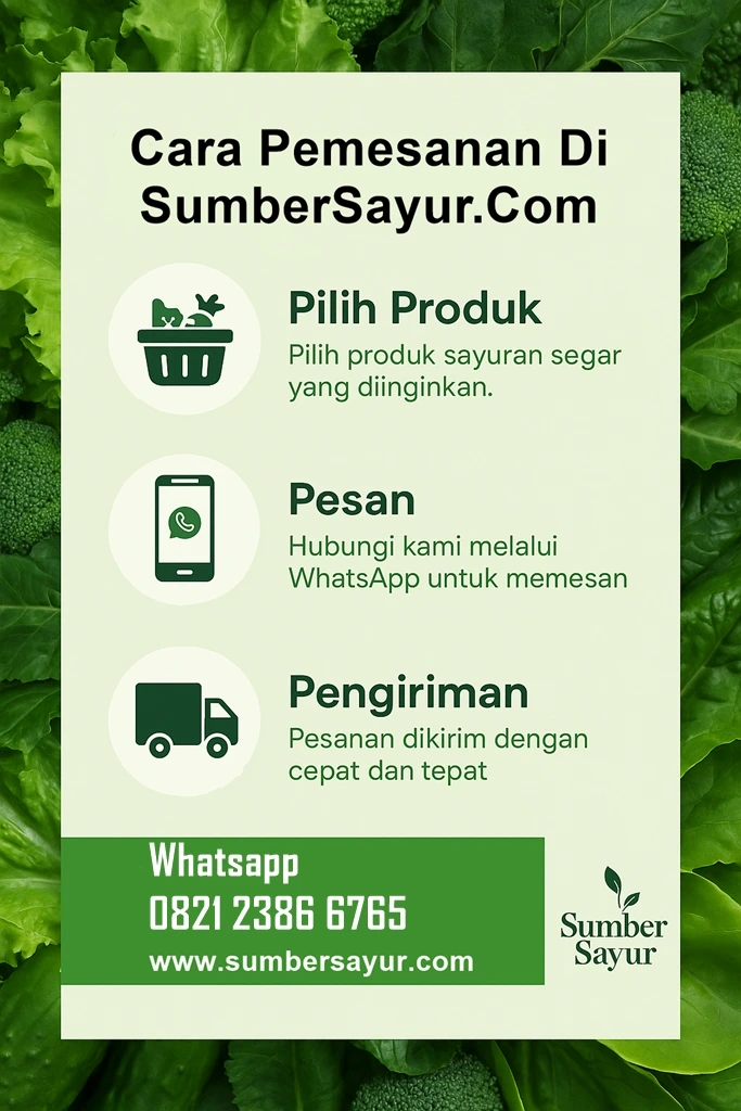 cara pemesanan sumber sayur